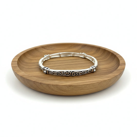Moonlit Scroll Stretch Bracelet
