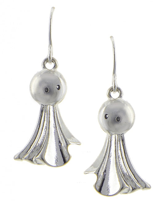 Floating Silver Ghost Earrings