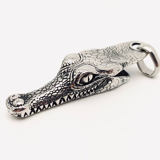 Crocodile Head Titanium Steel Pendant