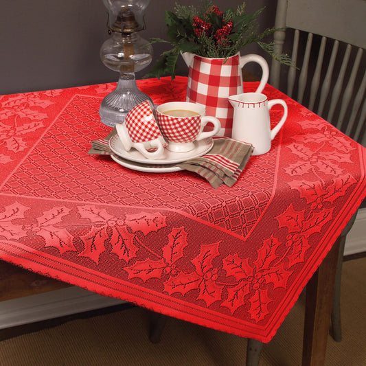 Holly Vine Lace Table Topper
