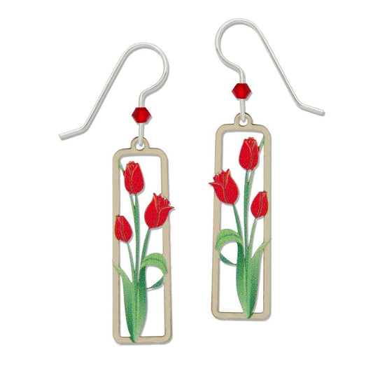 Red Tulips Earrings