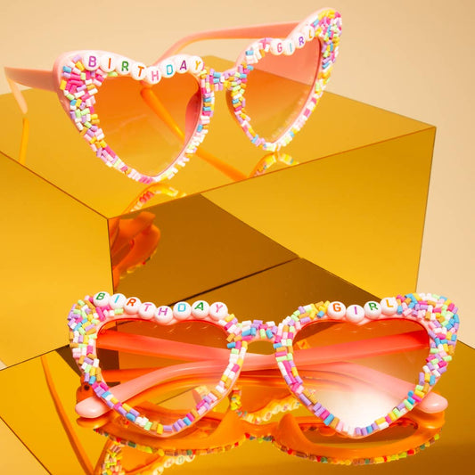"Birthday Girl" Sprinkle Beaded Fashion Glasses