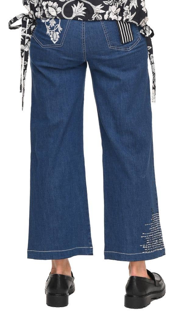 Wylie Denim Pant with Harvest Floral