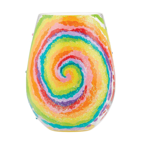 Tie Dye Lolita Wine Glass