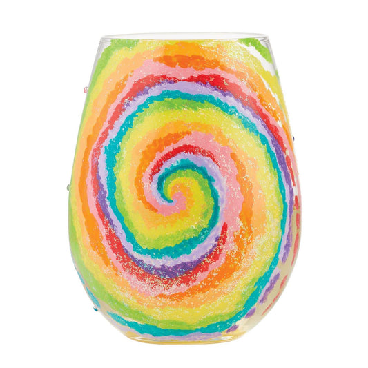 Tie Dye Lolita Wine Glass
