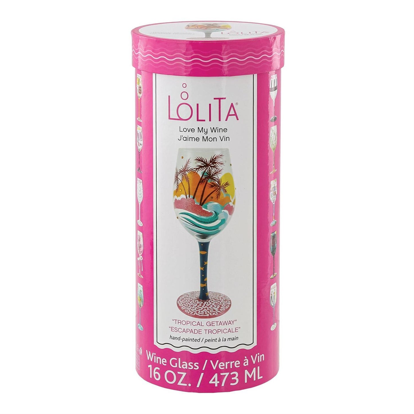 Tropical Getaway Lolita Wine Glass