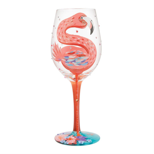 Fabulous Flamingos Lolita Wine Glass