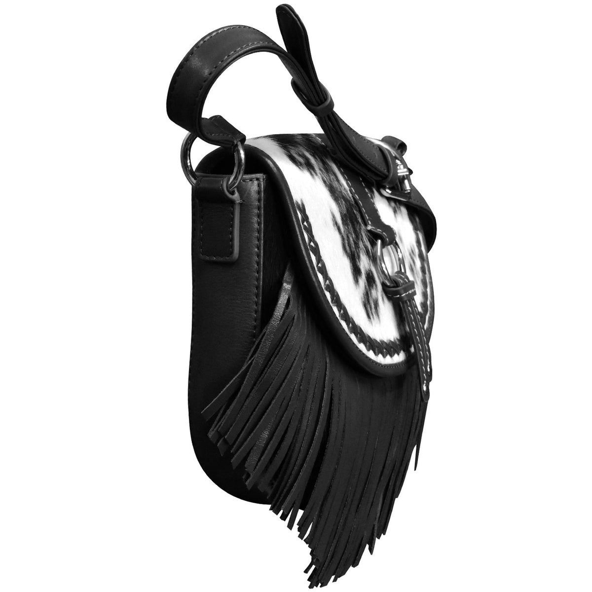 Western Fringe Half Moon Crossbody