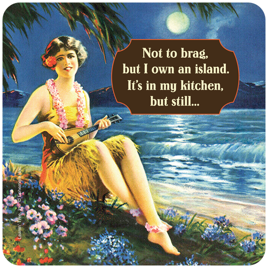 Kitchen Island Queen | Funny Coaster
