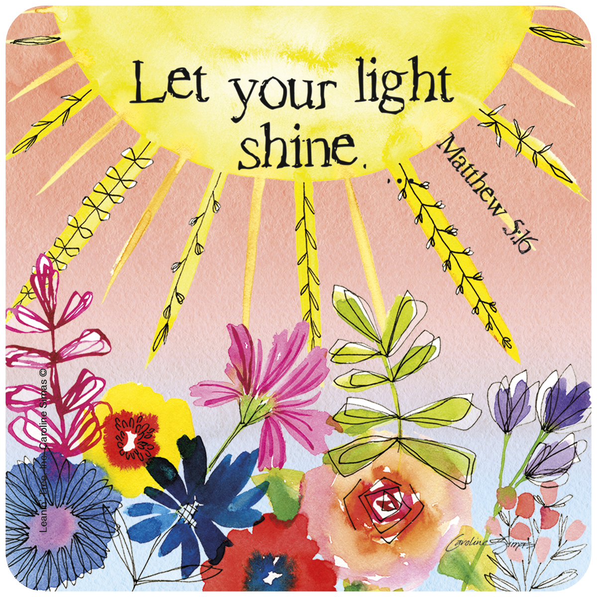 Let Your Light Shine Beverage Coaster