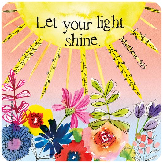 Let Your Light Shine Beverage Coaster