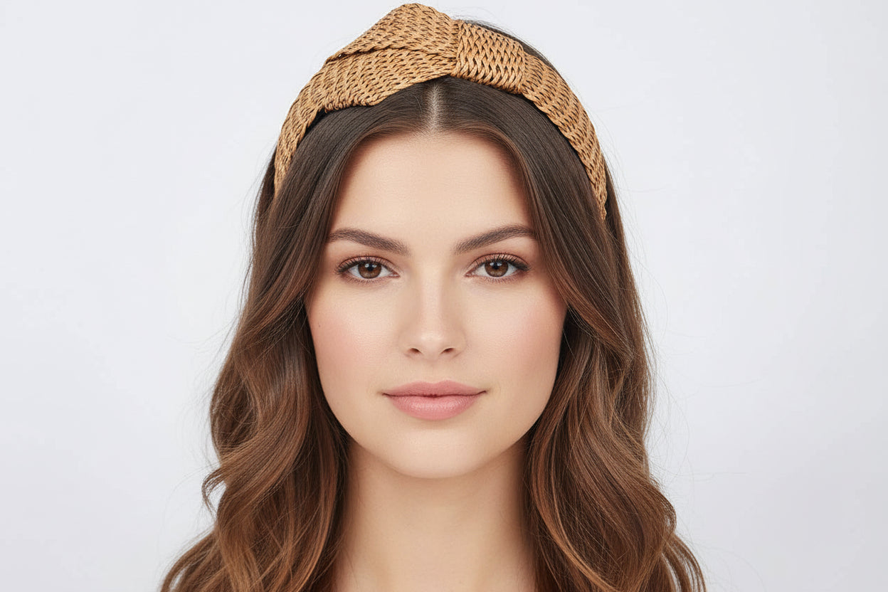 Faux Straw Head Band