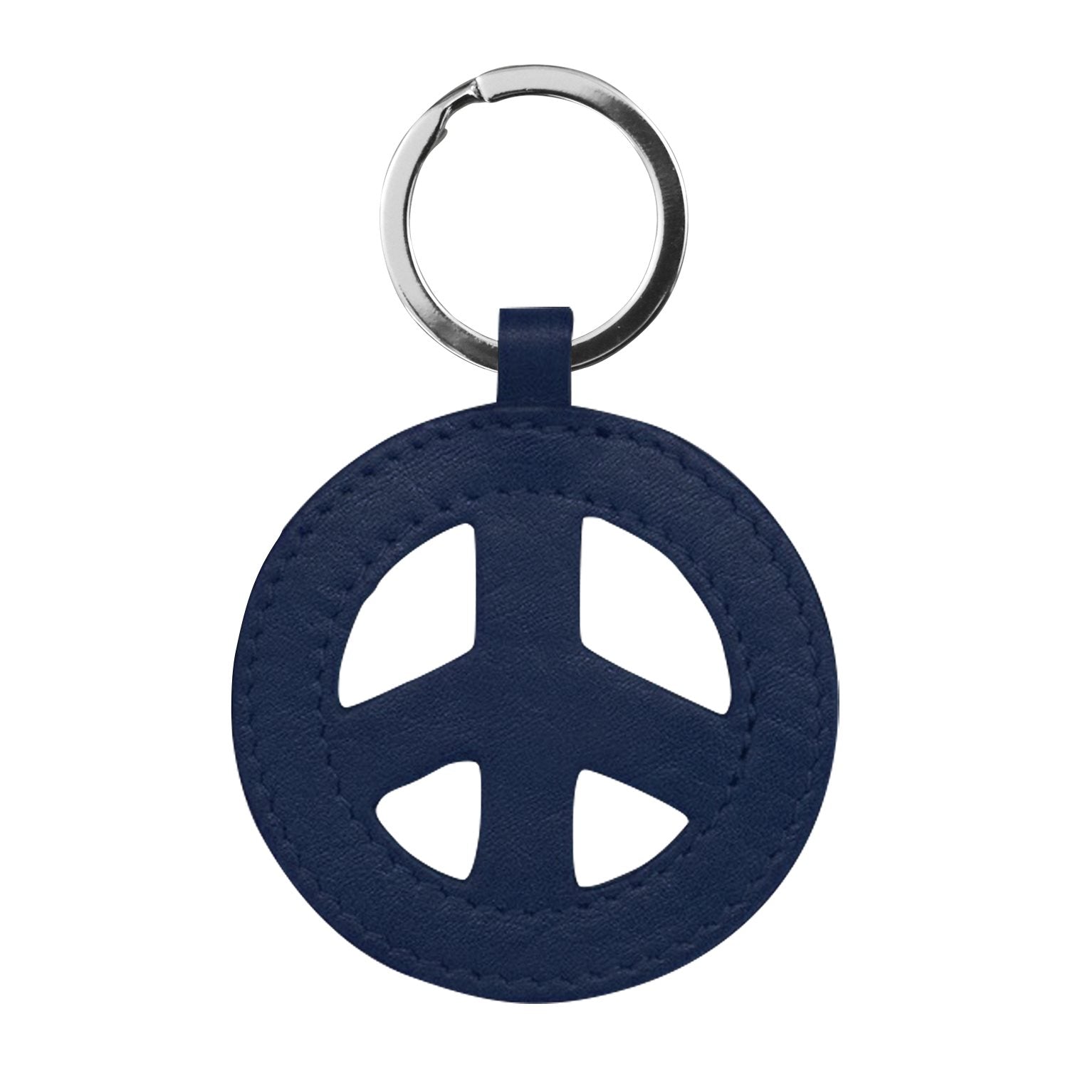 Peace Sign Key Ring Leather Peace Sign Key Fob — Groovy Keychain Accessory | Lace ...