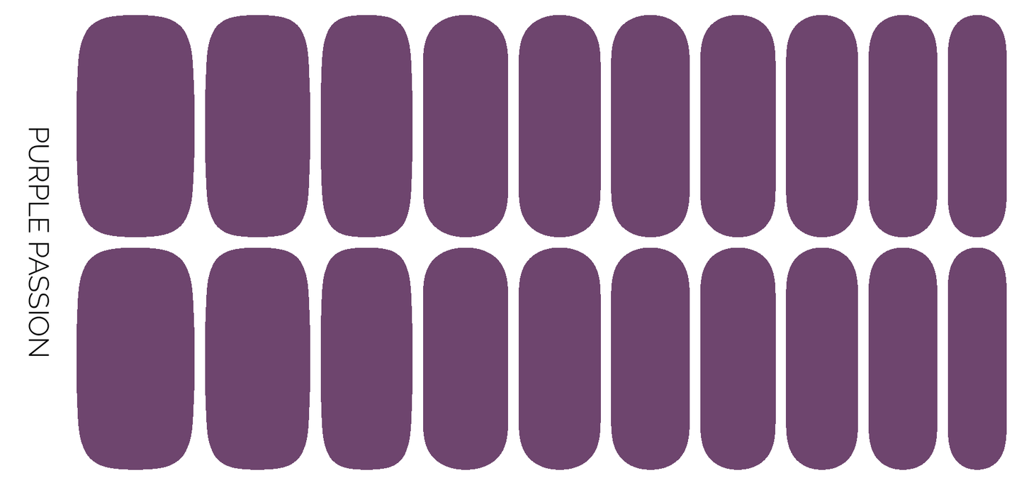 Purple Passion | Solid Medium Purple Nail Polish Wrap