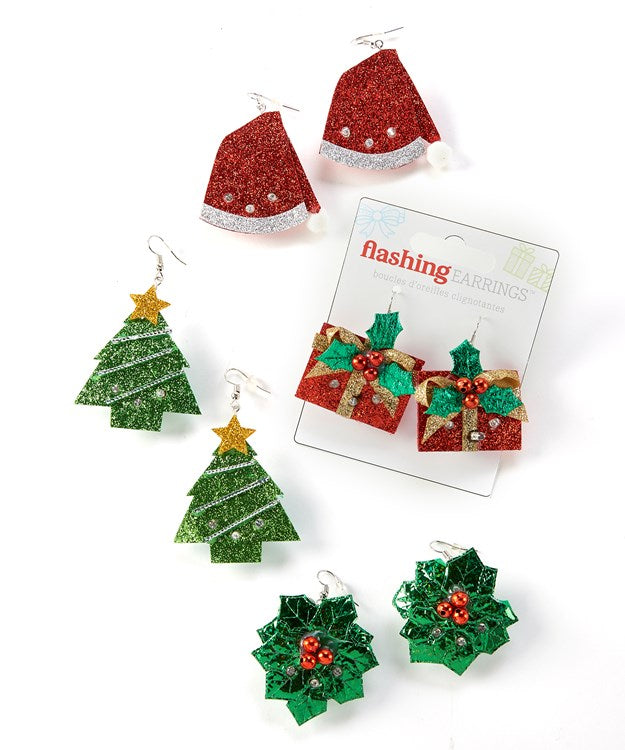 Festive Flashing Earrings