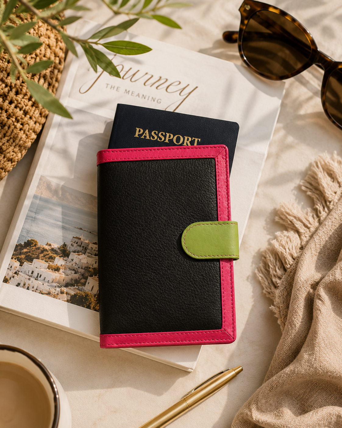 Multi Color Passport Wallet