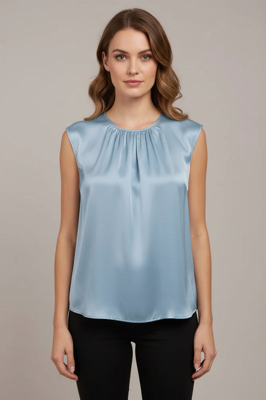 Satin Top w/ Tie Detail