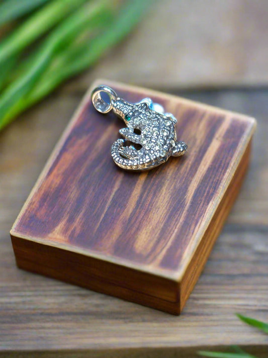 Rhinestone Gator Pendant