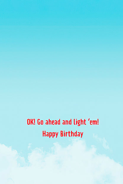 OK! Go Ahead and Light 'Em! | Funny Birthday Greeting Card