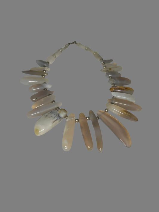 Agate Stone Spike Necklace