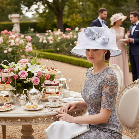Dressy Brooch Ribbon Hat