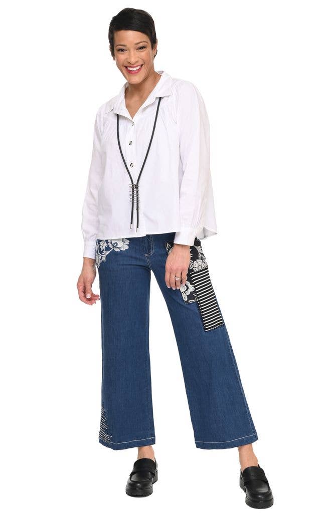Wylie Denim Pant with Harvest Floral