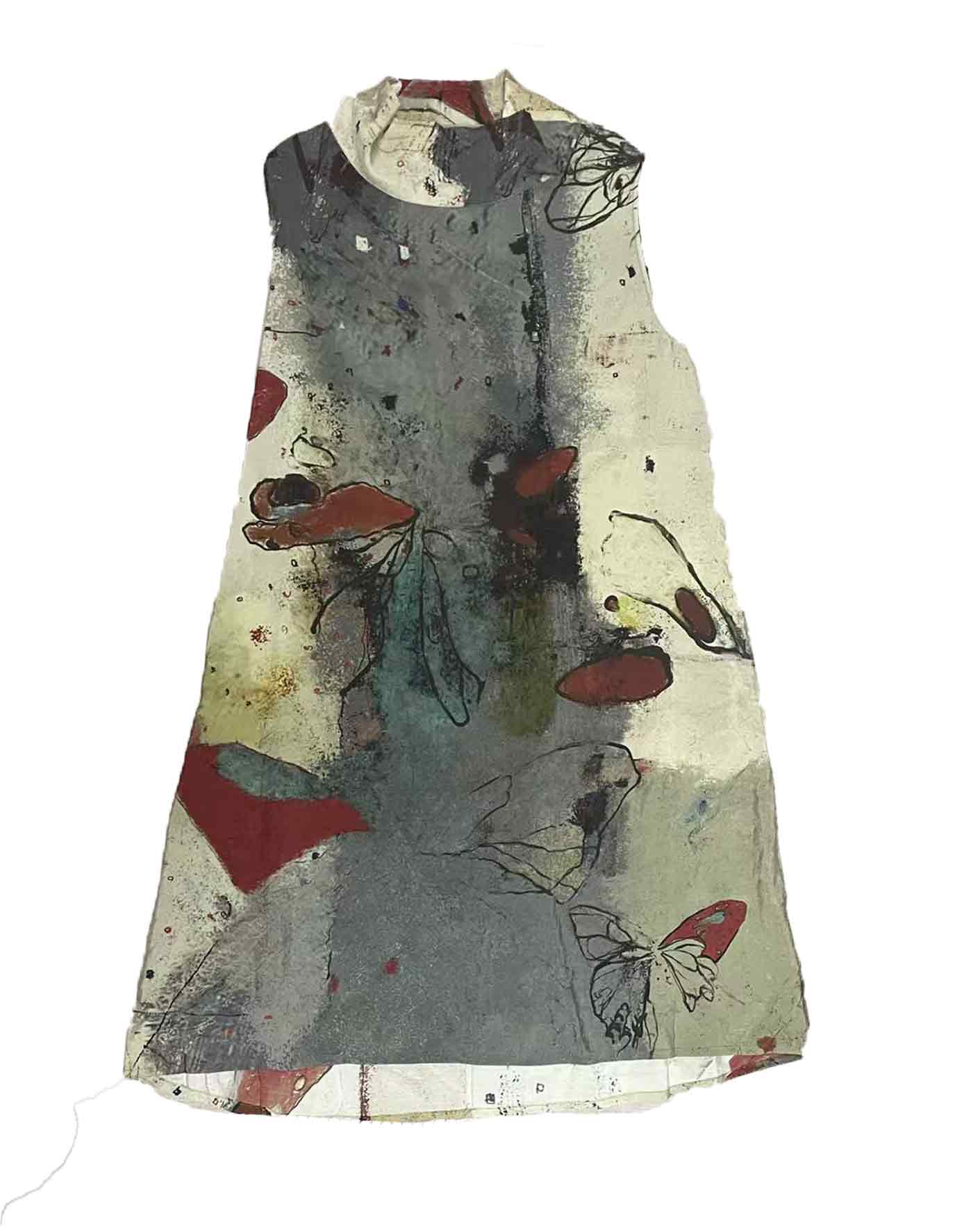 Bordeaux Mist Cowl Neck Dress
