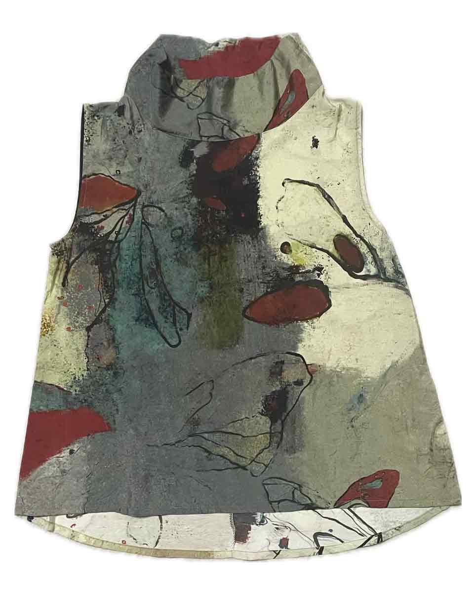 Bordeaux Mist Cowl Neck Tank