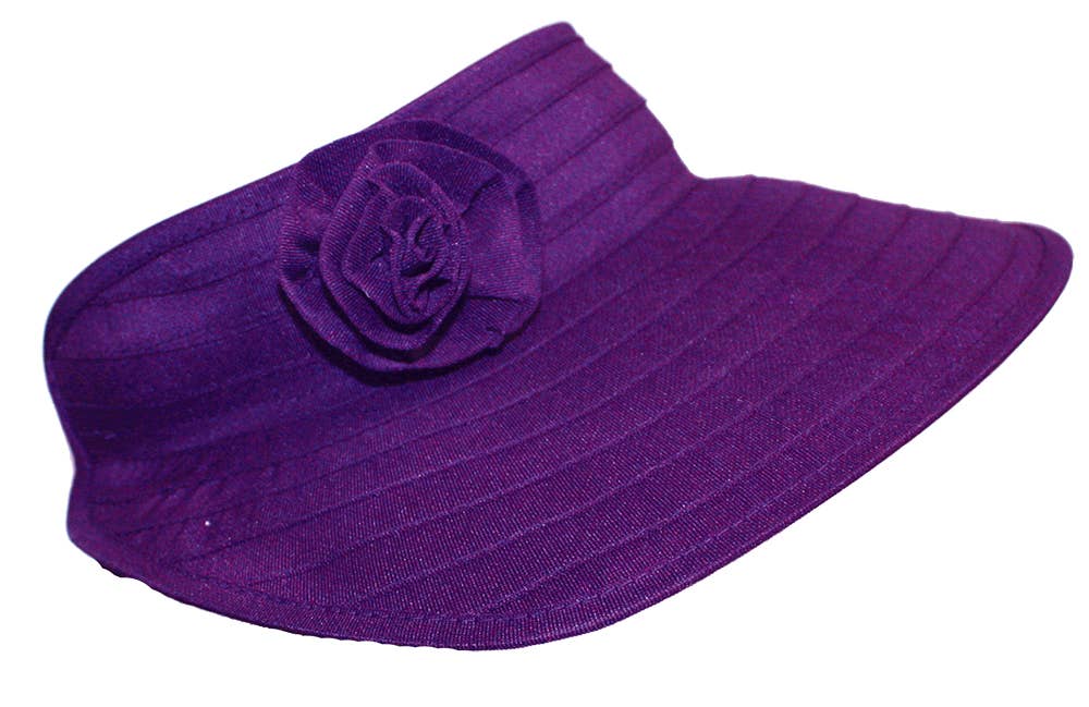 Roll Up Flower Ribbon Visor | UPF 40+