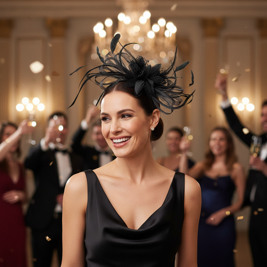 Champagne Noir Fascinator