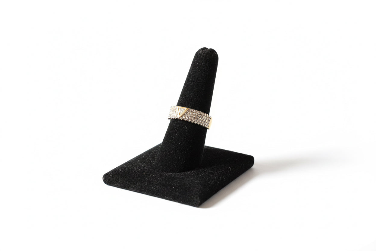 Pavé Triangle Accent Ring