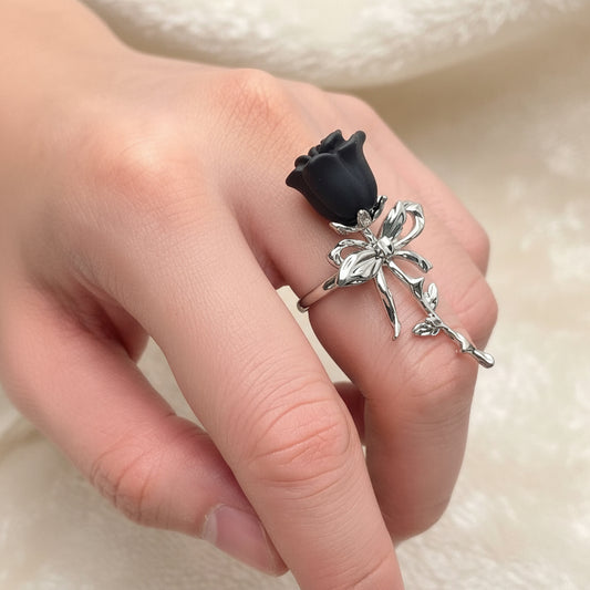 Gothic Exquisite Adjustable Rose Ring
