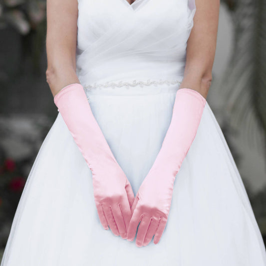 Women's Satin Elbow Gloves