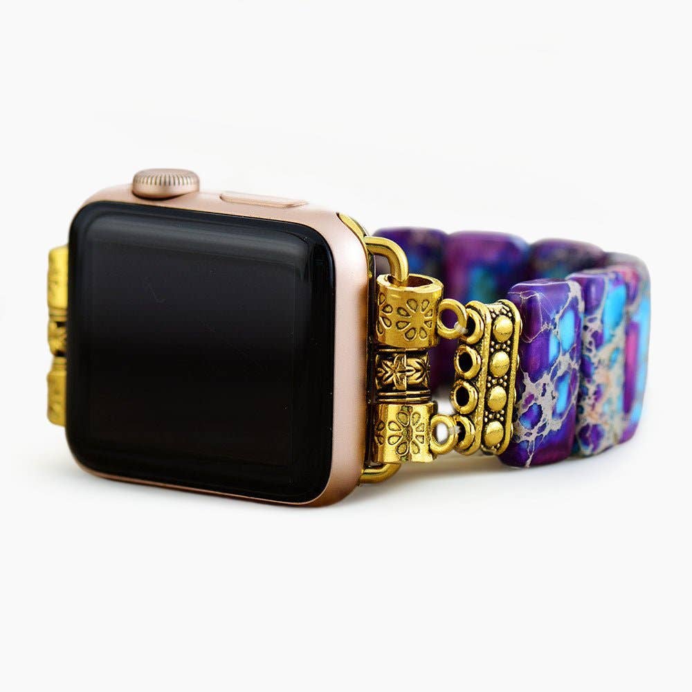 Majestic Tibetan Jasper Stretch Apple Watch Strap