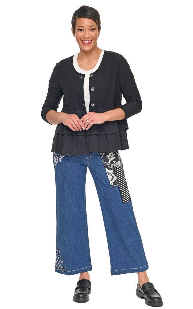 Wylie Denim Pant with Harvest Floral