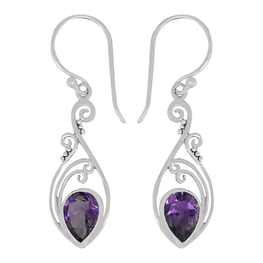 Gemstone Teardrop Earrings