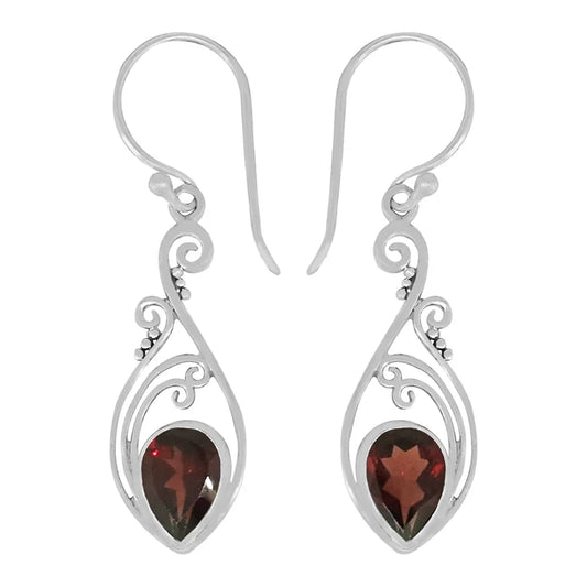 Gemstone Teardrop Earrings