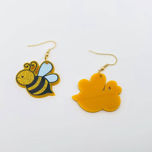Bumble Bee Dangle Earrings