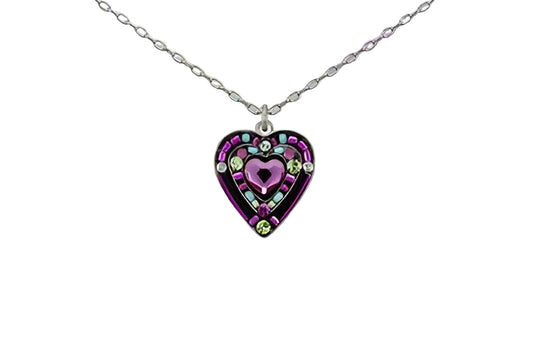 Rose Heart Pendant Necklace