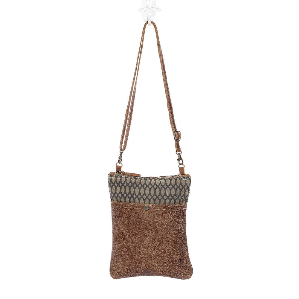 Honey Bee Print Small Crossbody Bag