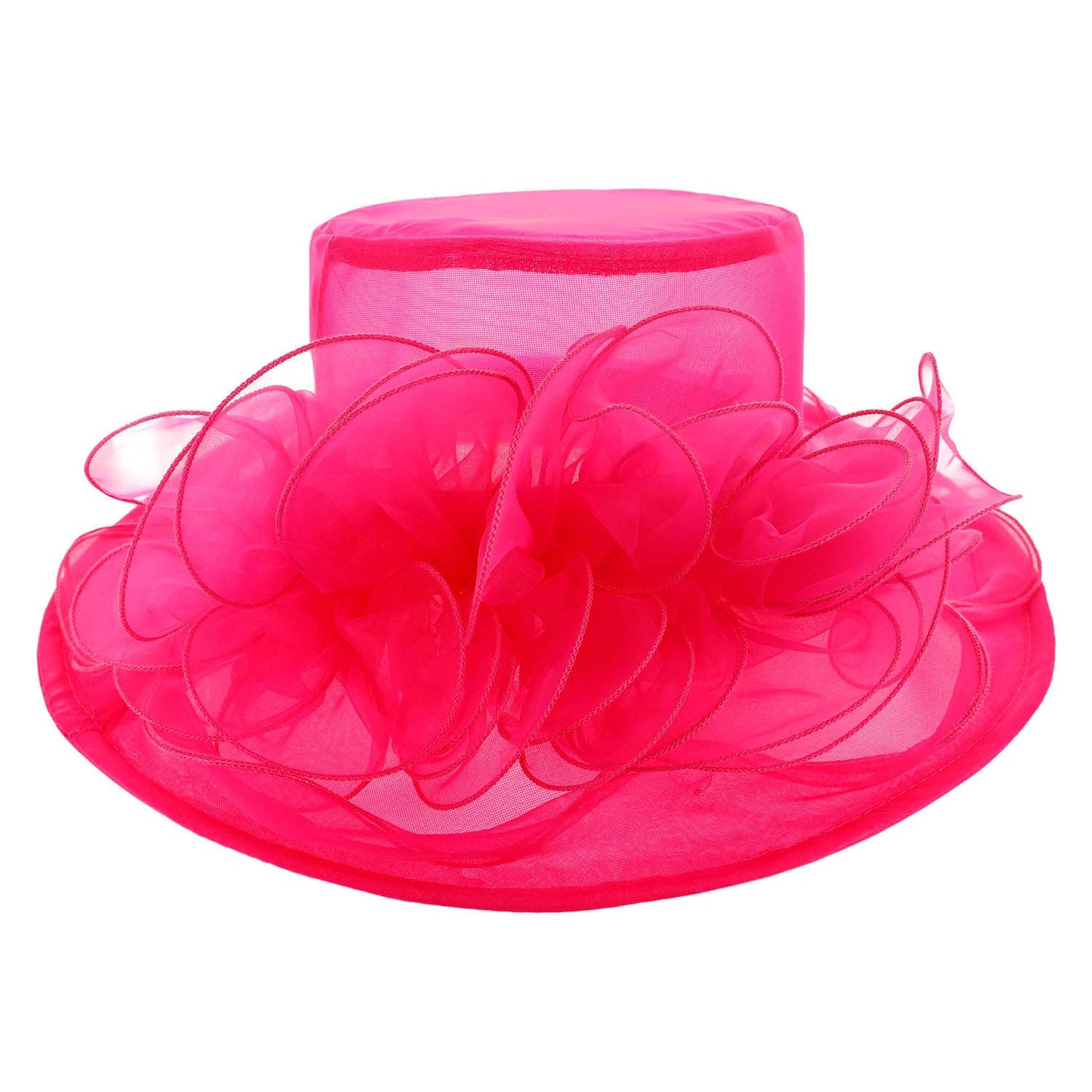 Floral Organza Mesh Derby Top Hat