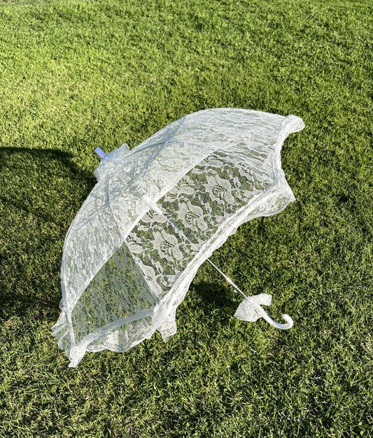 White Lace Parasol/Umbrella