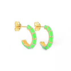 C Shape Hoop Earrings