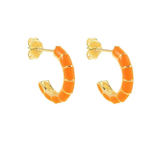 C Shape Hoop Earrings