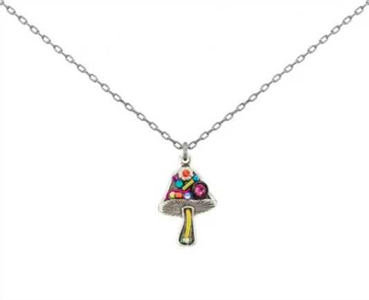 Spychadelic Mushroom Pendant Necklace