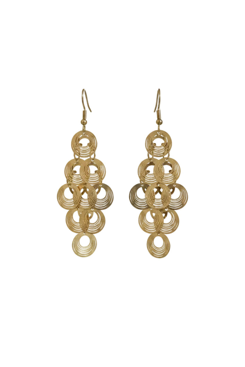 Golden Echo Cascade Earrings