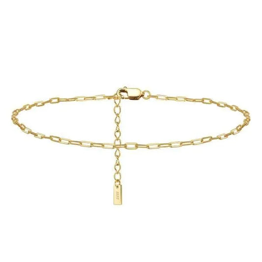 Gold Paperclip Anklet