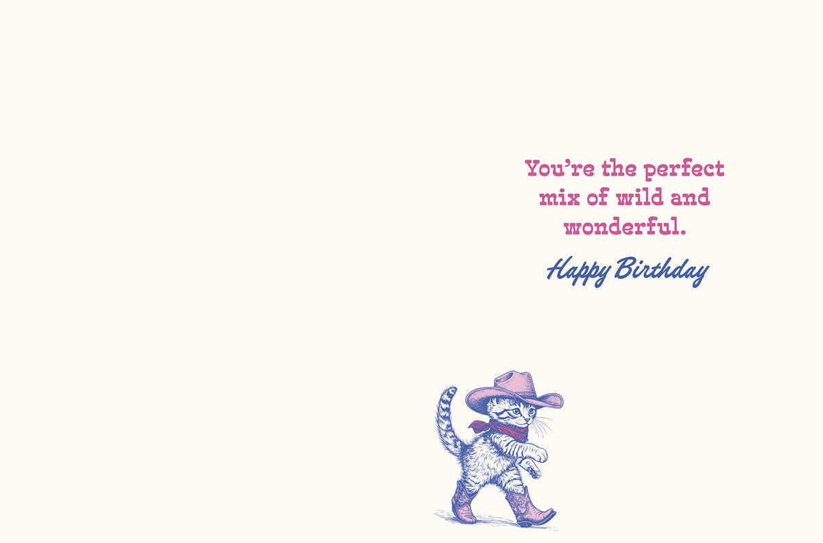 Purr-fectly Fancy Feline | Funny Birthday Greeting Card
