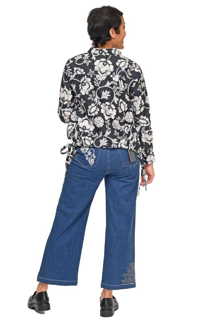Wylie Denim Pant with Harvest Floral