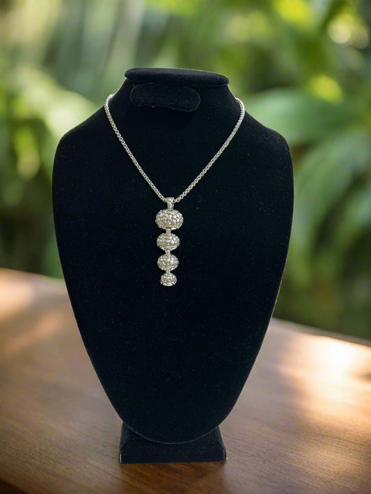 Cracked Silver Necklace